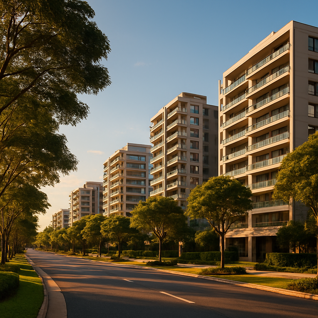 Vista de um bairro residencial em Franca, São Paulo